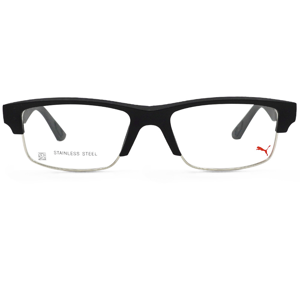 PUMA l 文質彬彬眉框眼鏡 知性黑