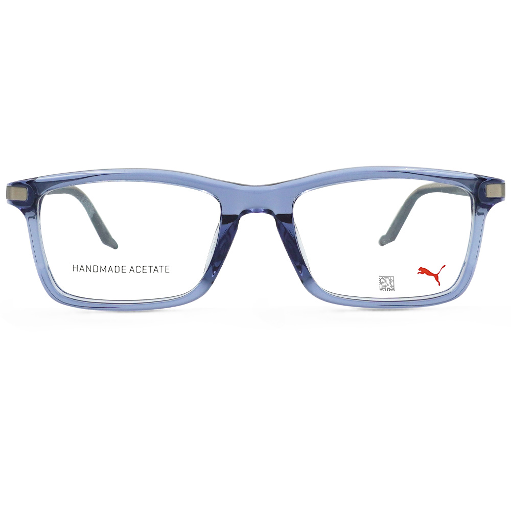 PUMA l 沉著冷靜長方框眼鏡 冰透藍