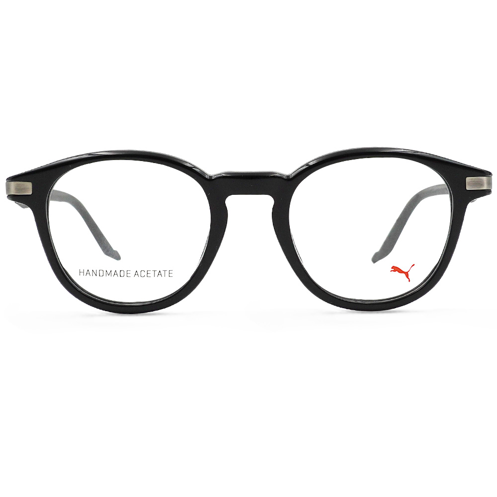 PUMA l 素顏神器多邊圓框眼鏡 漆面黑