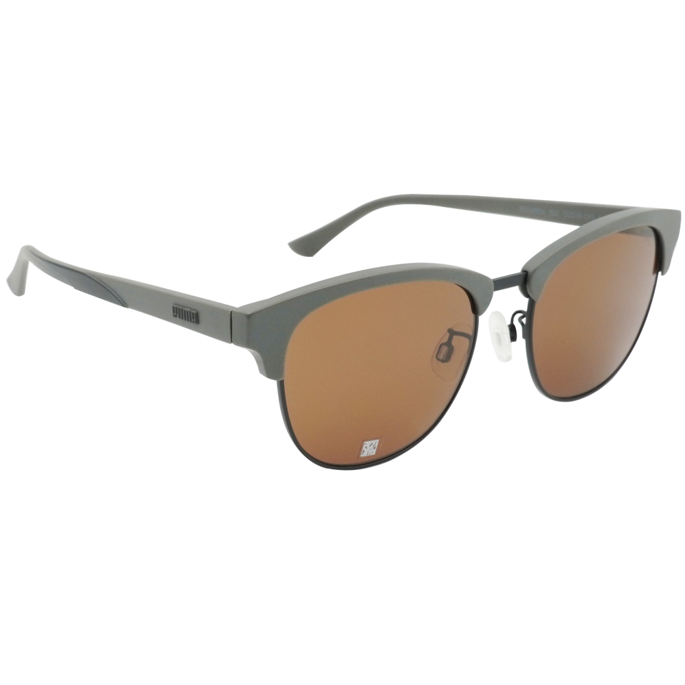 PUMA l 潮漾眉框太陽眼鏡 水泥灰