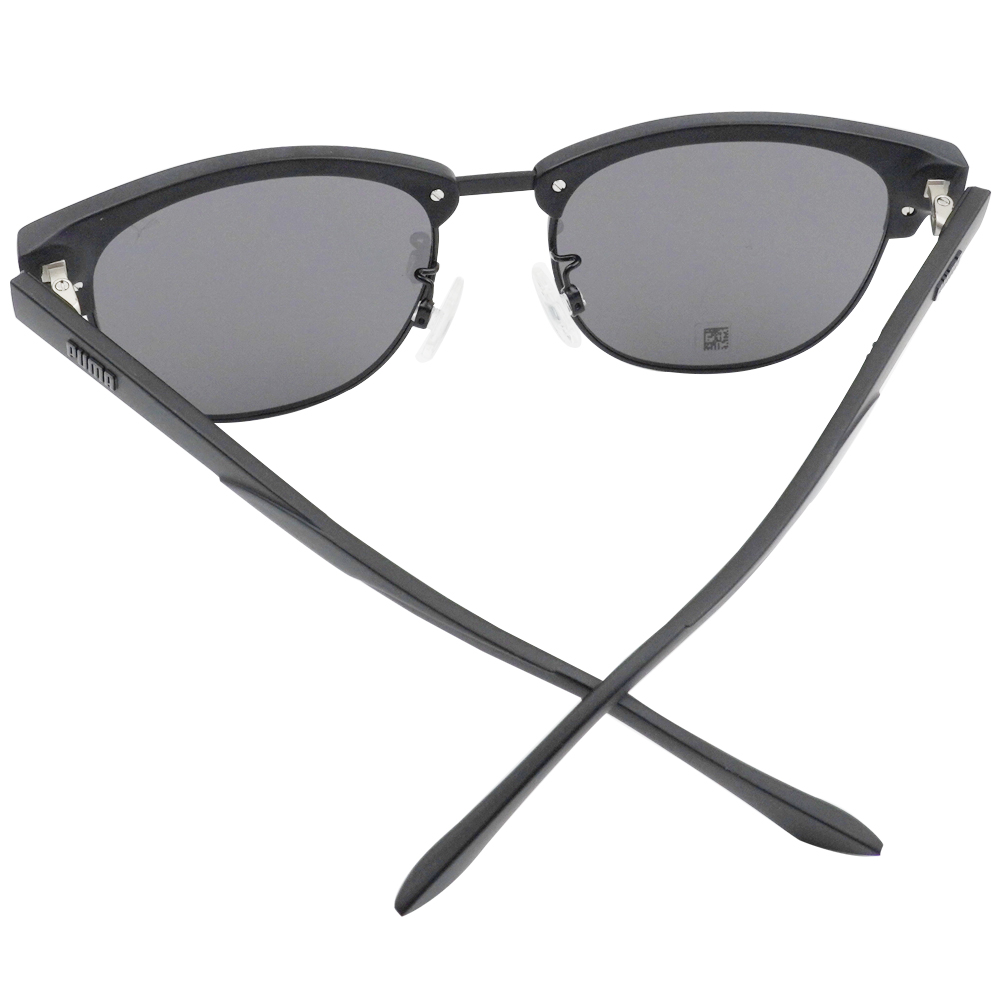 PUMA l 潮漾眉框太陽眼鏡 炭晶黑