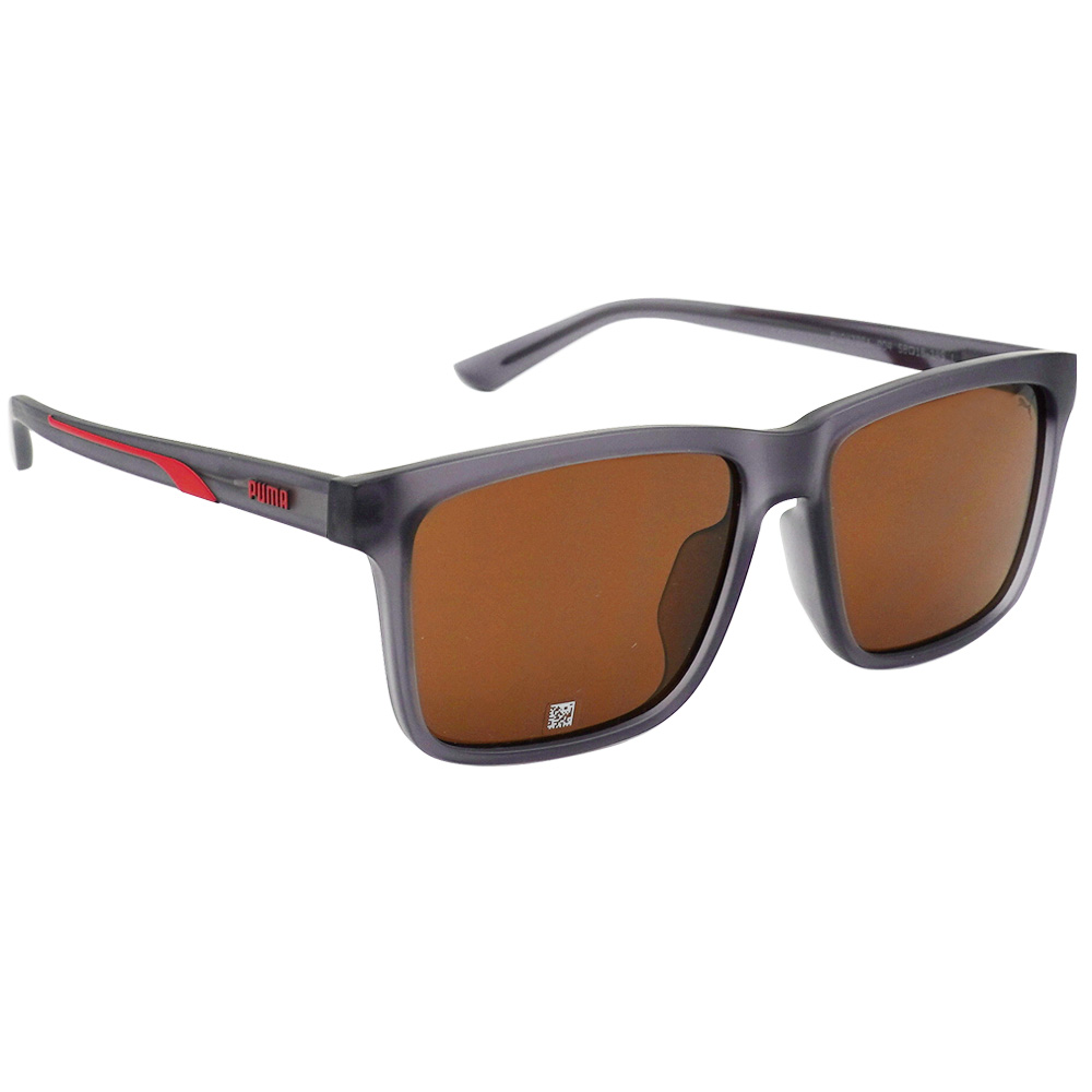 PUMA l 經典紳士方框太陽眼鏡 冷透灰