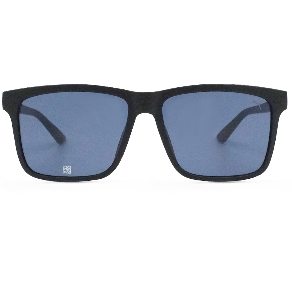 PUMA l 經典紳士方框太陽眼鏡 霧黑白