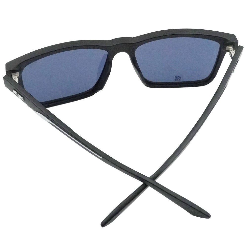 PUMA l 經典紳士方框太陽眼鏡 霧黑白