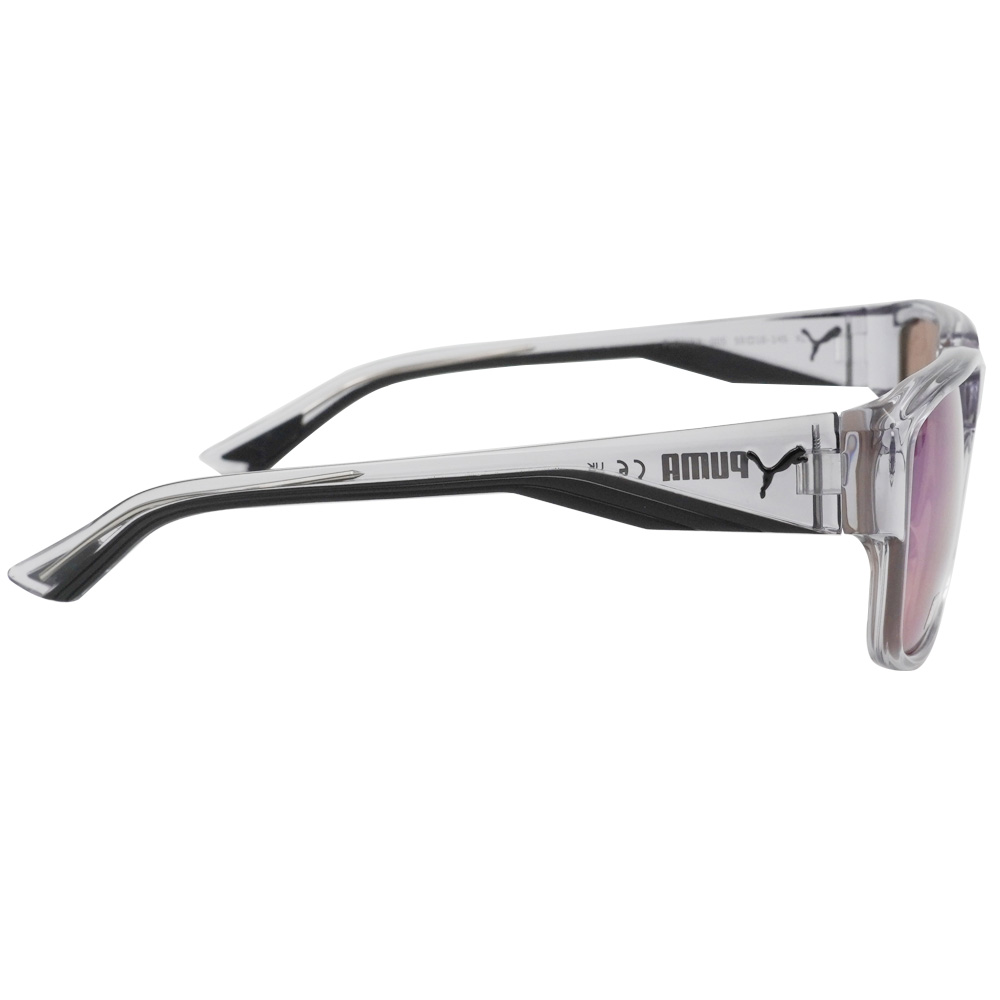 PUMA l 飛馳感多邊框太陽眼鏡 亮透灰