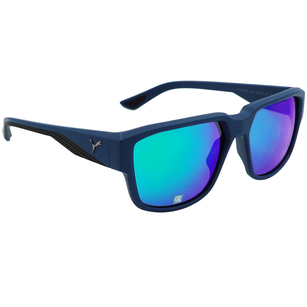 PUMA l 飛馳感多邊框太陽眼鏡 莫藍