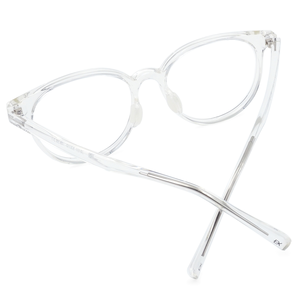 極‧舒適3.0系列 l 百搭波士頓圓框眼鏡 l  冰晶透