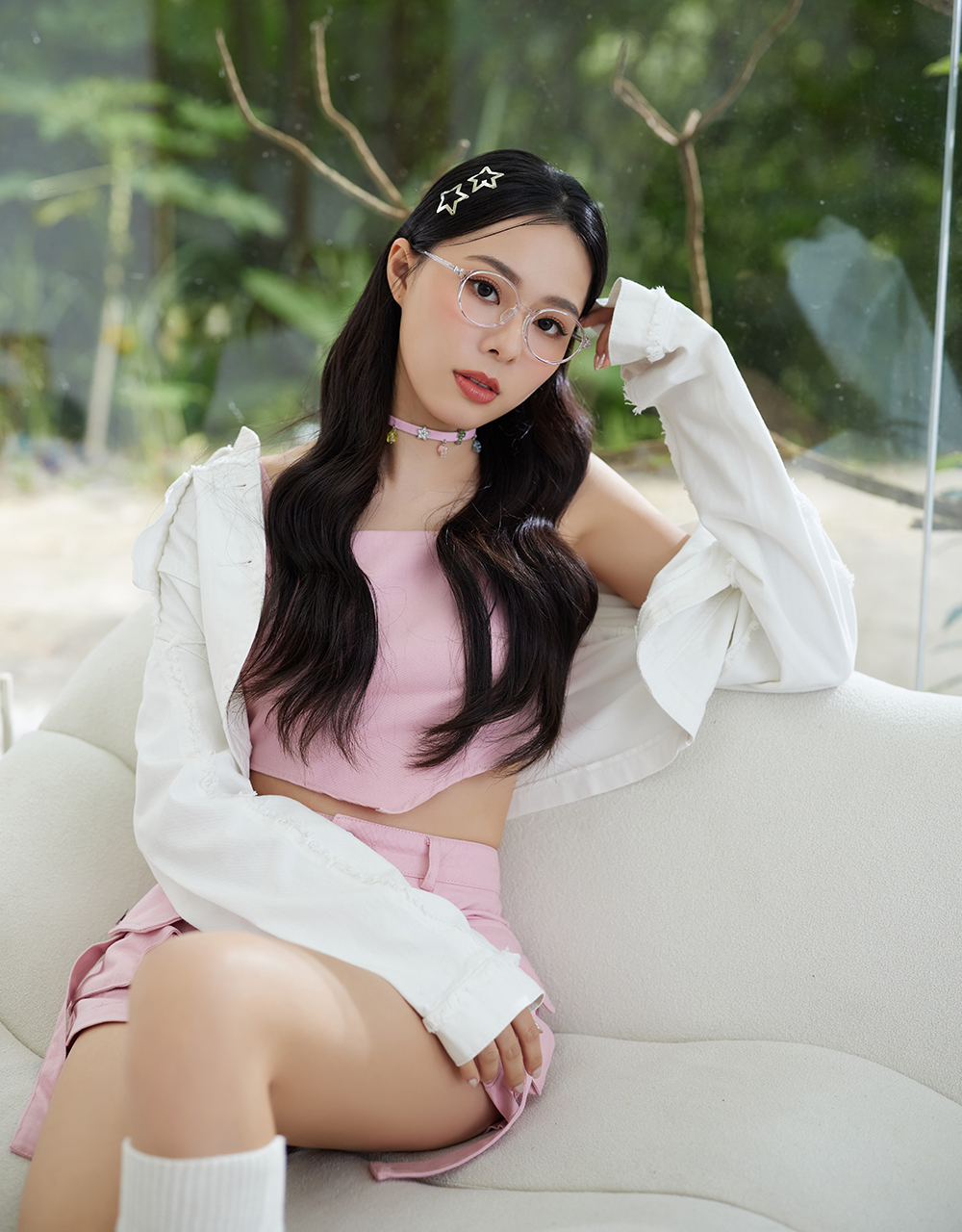 極‧舒適3.0系列 l 小清新圓框眼鏡 l 櫻花粉