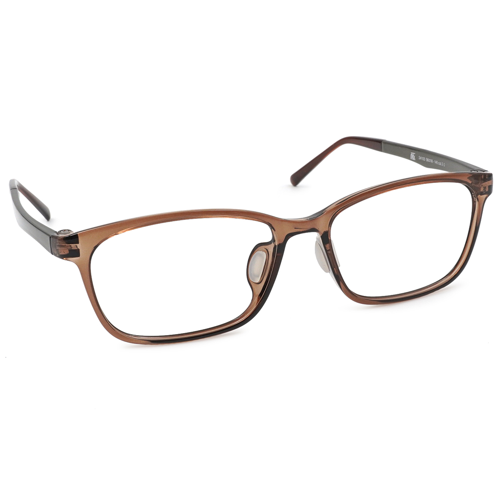 極‧舒適3.0系列 l 雙色長方框眼鏡 l 經典灰咖