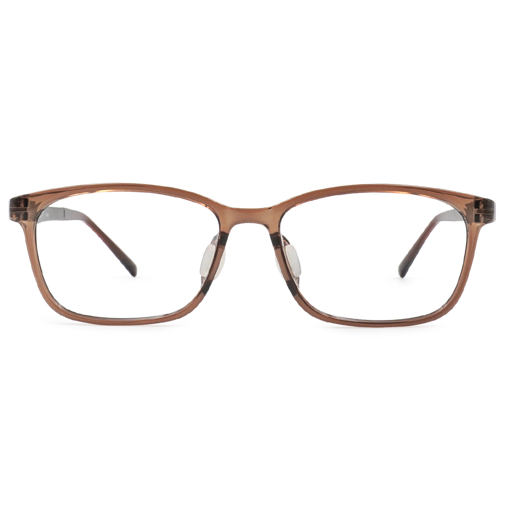 極‧舒適3.0系列 l 雙色長方框眼鏡 l 經典灰咖