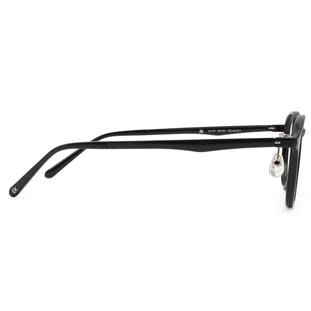 極‧舒適3.0系列 l  寶藏小圓框眼鏡  l 亮面黑