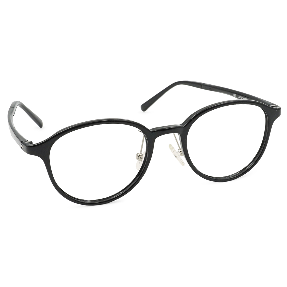 極‧舒適3.0系列 l  寶藏小圓框眼鏡  l 亮面黑