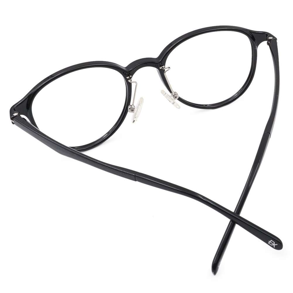 極‧舒適3.0系列 l  寶藏小圓框眼鏡  l 亮面黑