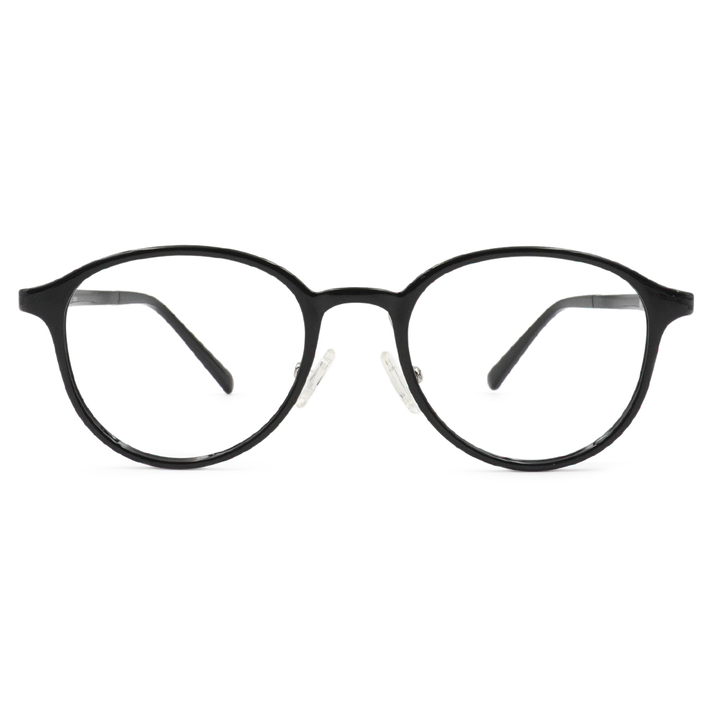 極‧舒適3.0系列 l  寶藏小圓框眼鏡  l 亮面黑