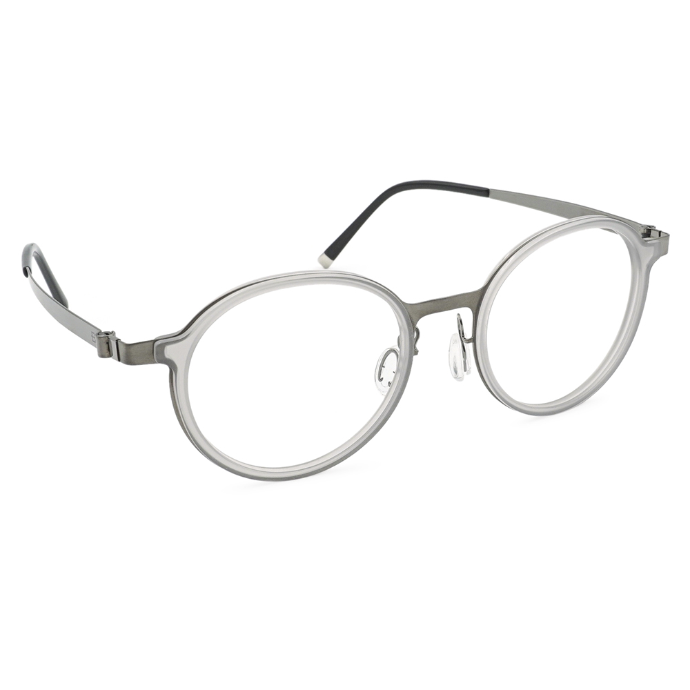 極‧舒適3.0系列 l 英倫復古多邊套圓框眼鏡 | 金屬灰