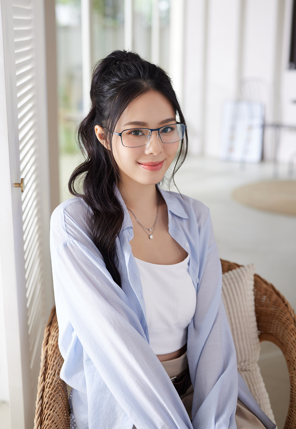 極‧舒適3.0系列 l 俐落長方框眼鏡 | 藏青