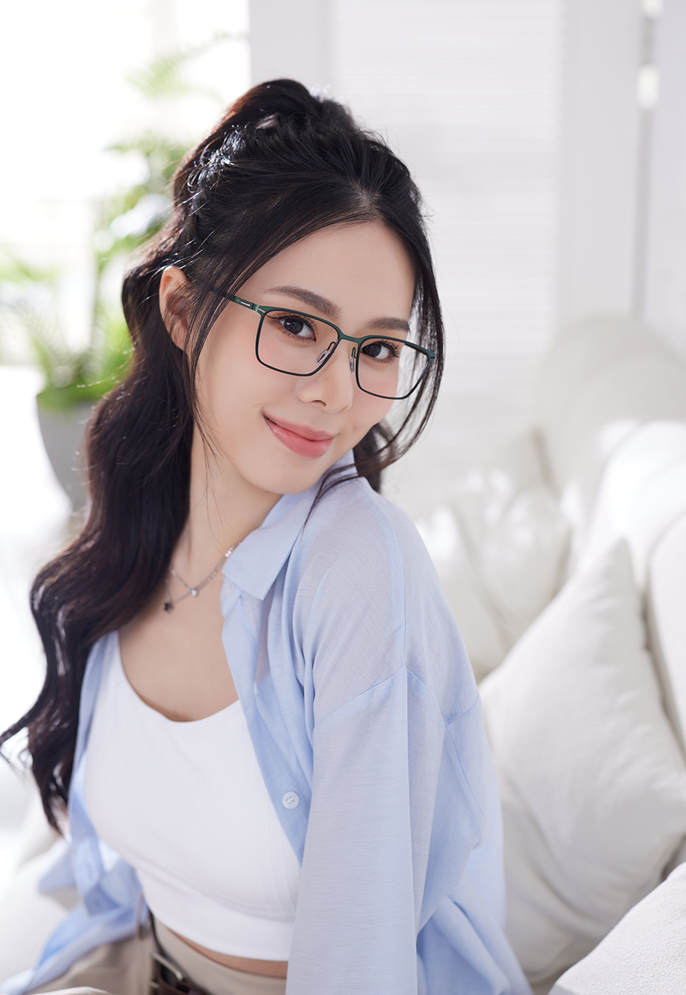 極‧舒適3.0系列 l 內斂自律長方框眼鏡 | 沉穩綠