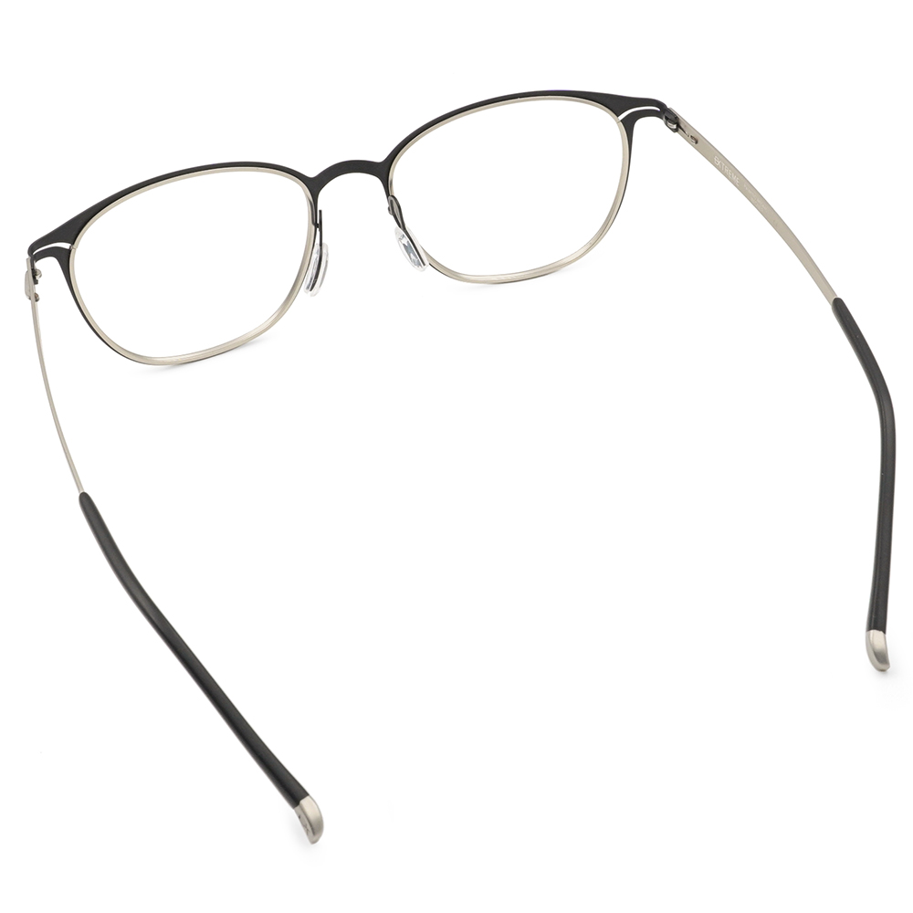 極‧舒適3.0系列 l 高雅多邊圓框眼鏡 | 黑X銀