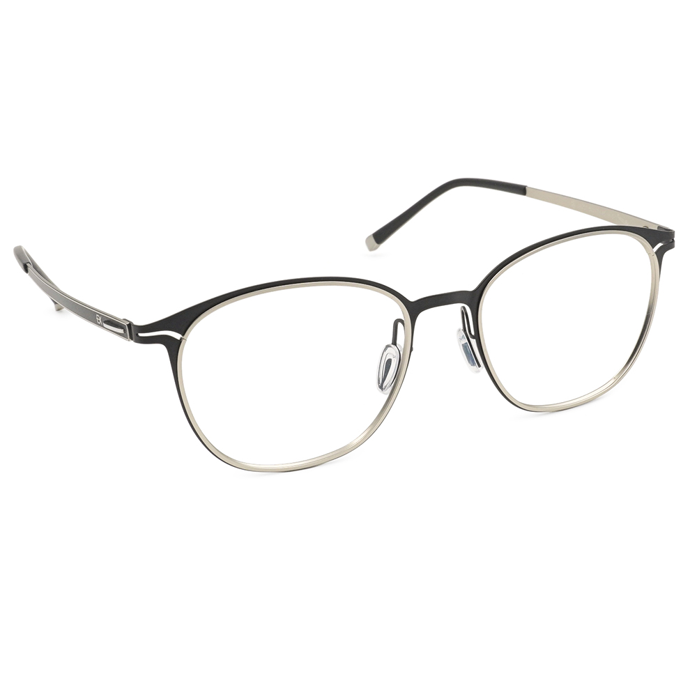 極‧舒適3.0系列 l 高雅多邊圓框眼鏡 | 黑X銀