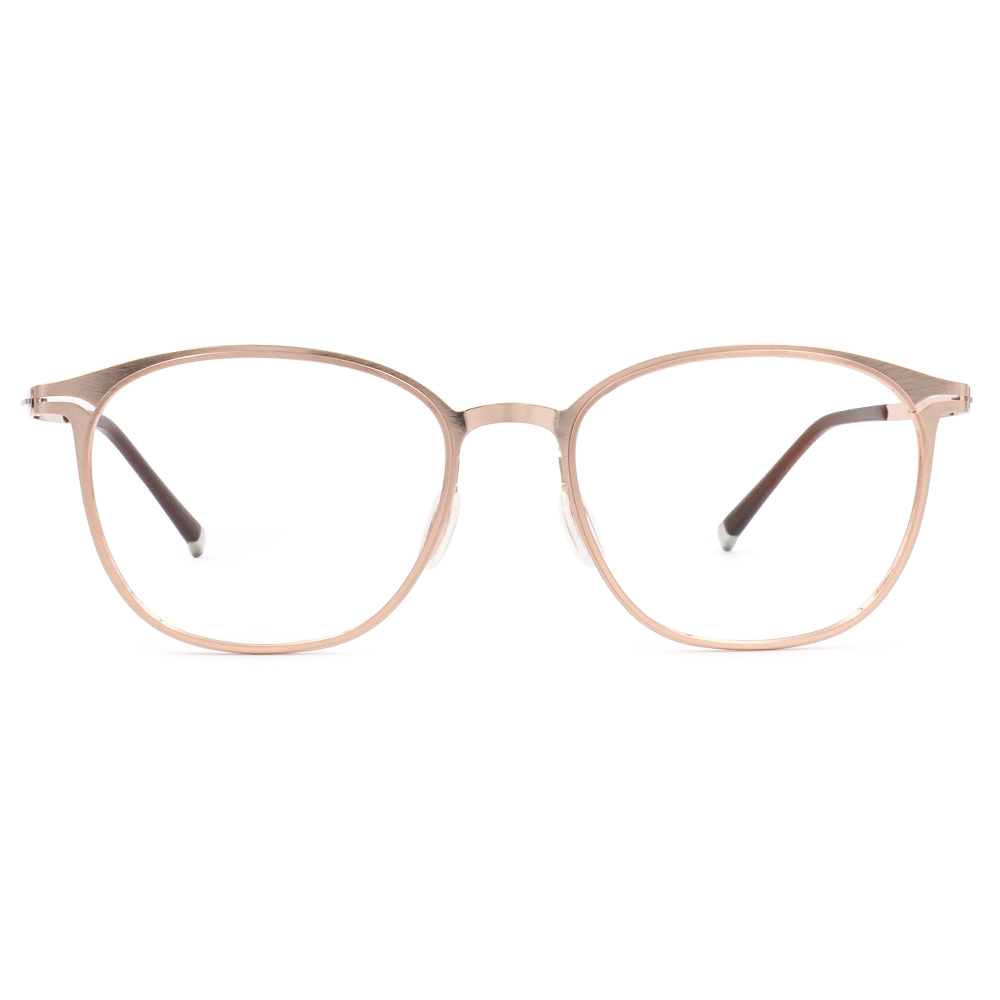 極‧舒適3.0系列 l 高雅多邊圓框眼鏡 | 香檳金