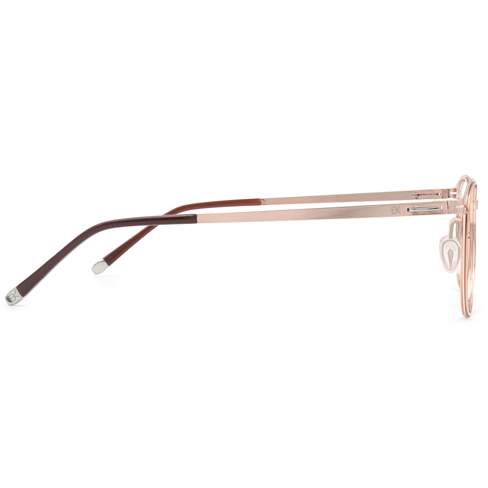 極‧舒適3.0系列 l 高雅多邊圓框眼鏡 | 香檳金