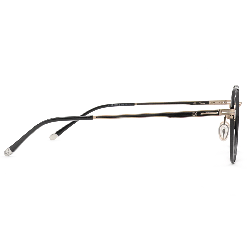 極‧舒適3.0系列 l 日系文藝多邊圓框眼鏡 | 博學黑