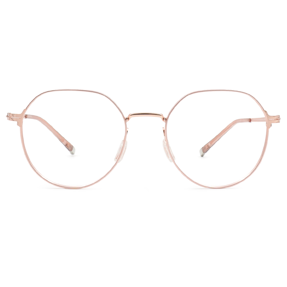 極‧舒適3.0系列 l 日系文藝多邊圓框眼鏡 | 俏麗粉