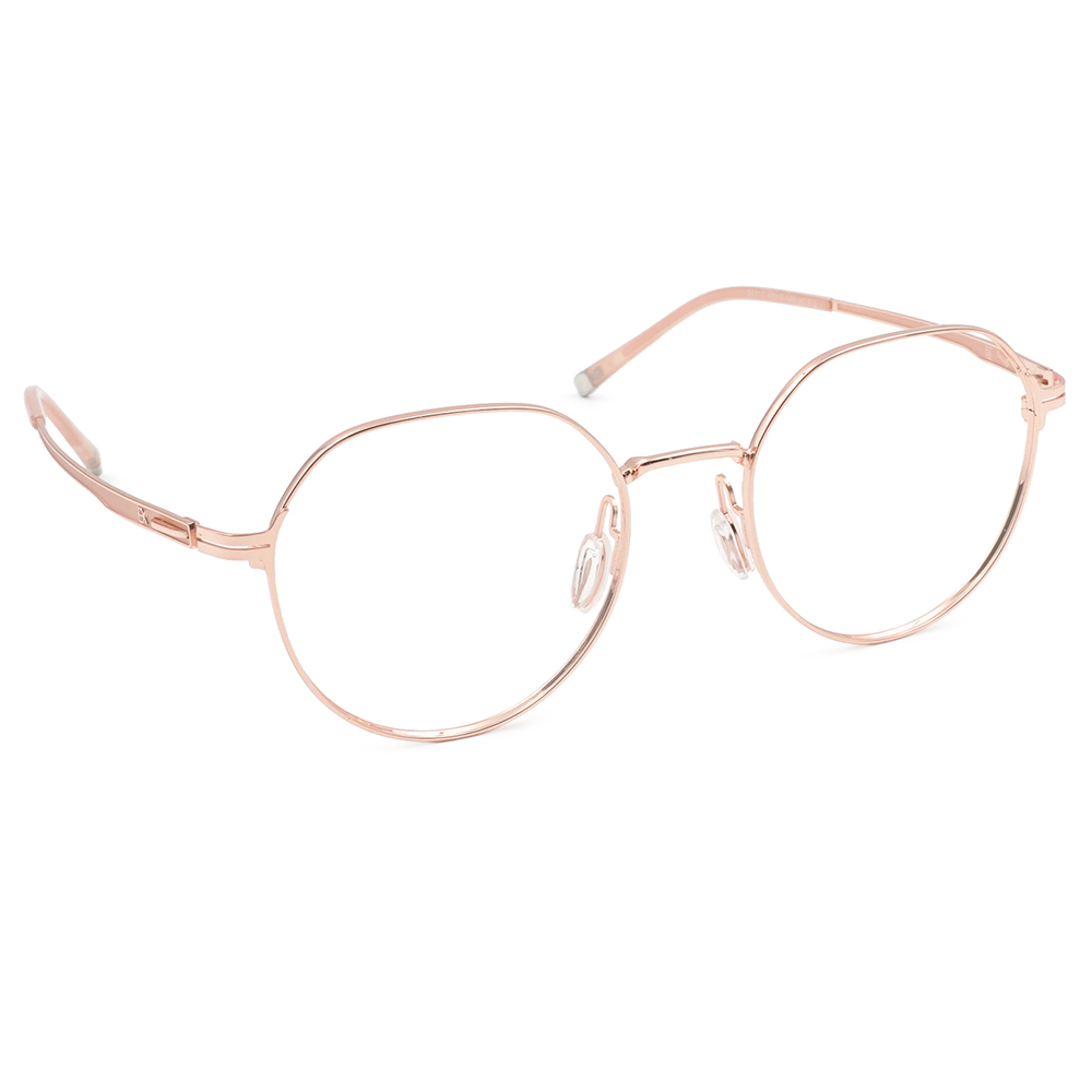 極‧舒適3.0系列 l 日系文藝多邊圓框眼鏡 | 玫瑰金
