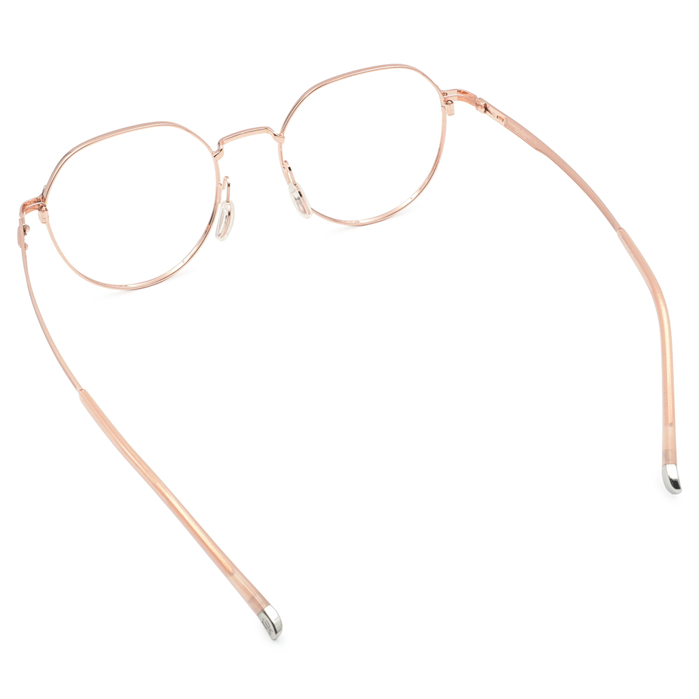 極‧舒適3.0系列 l 日系文藝多邊圓框眼鏡 | 玫瑰金
