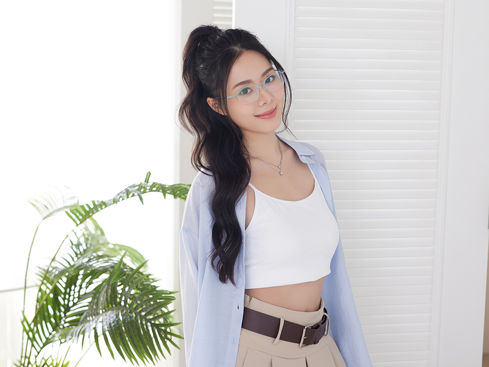 極‧舒適3.0系列 l 極彈獨特長方框眼鏡 | 天空藍