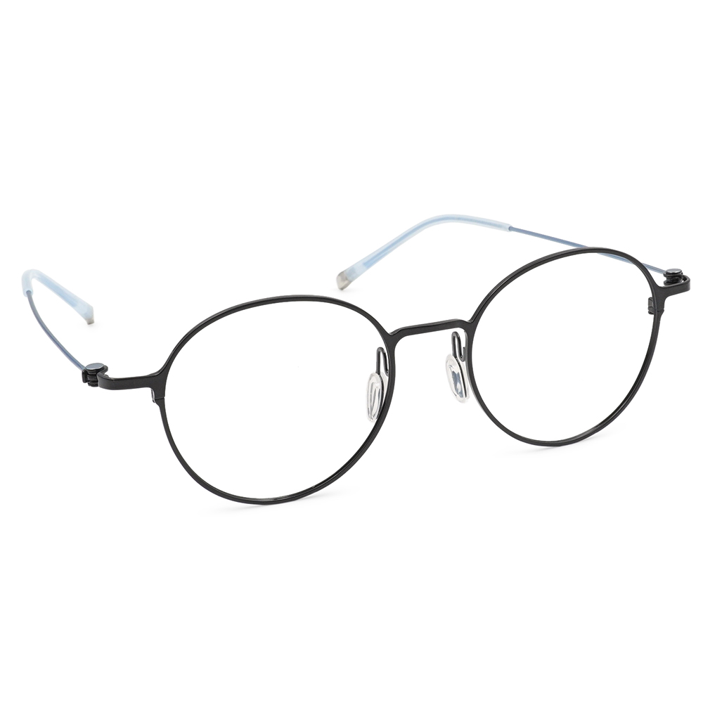 極‧舒適3.0系列 l  精巧極細圓框眼鏡 | 黑/藍