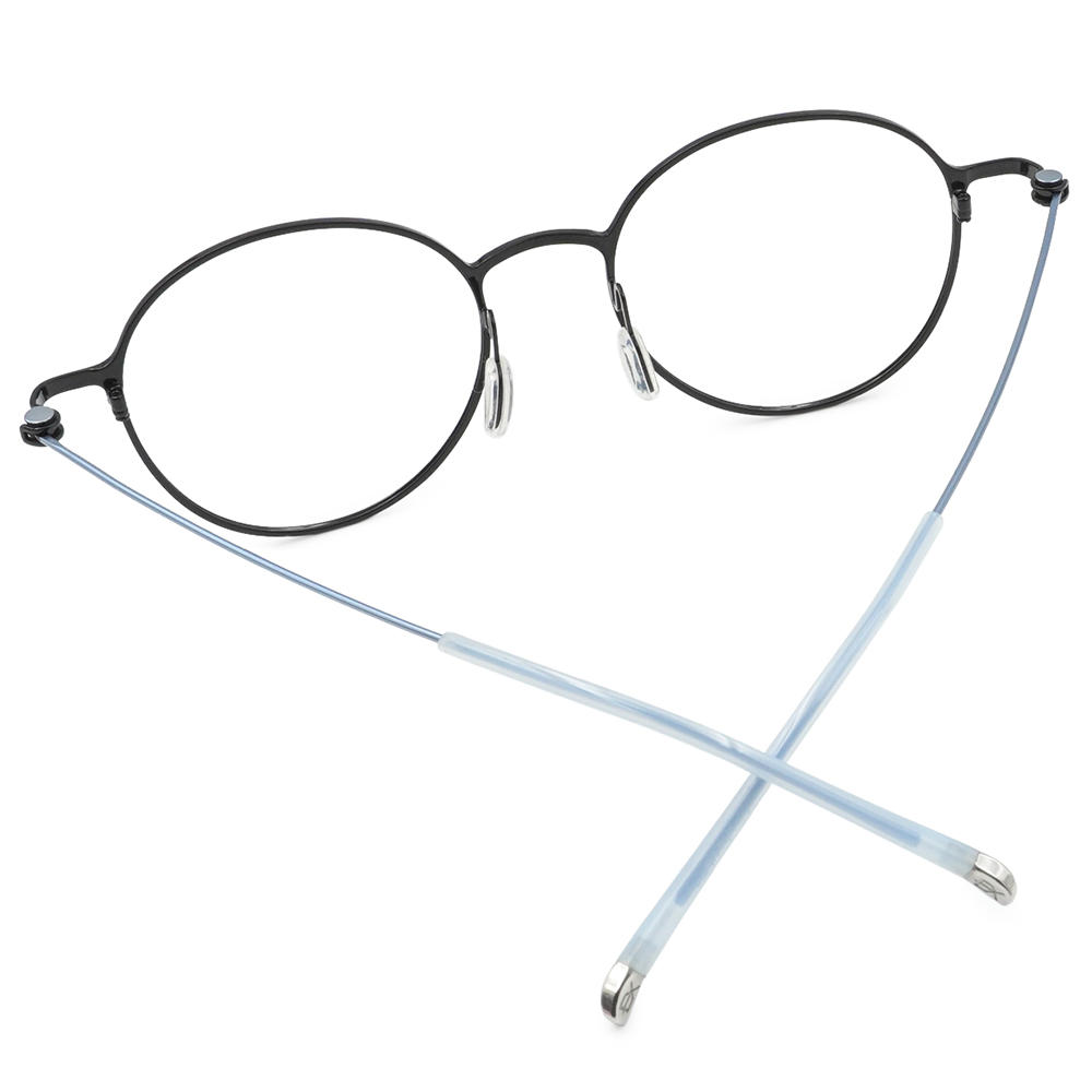 極‧舒適3.0系列 l  精巧極細圓框眼鏡 | 黑/藍