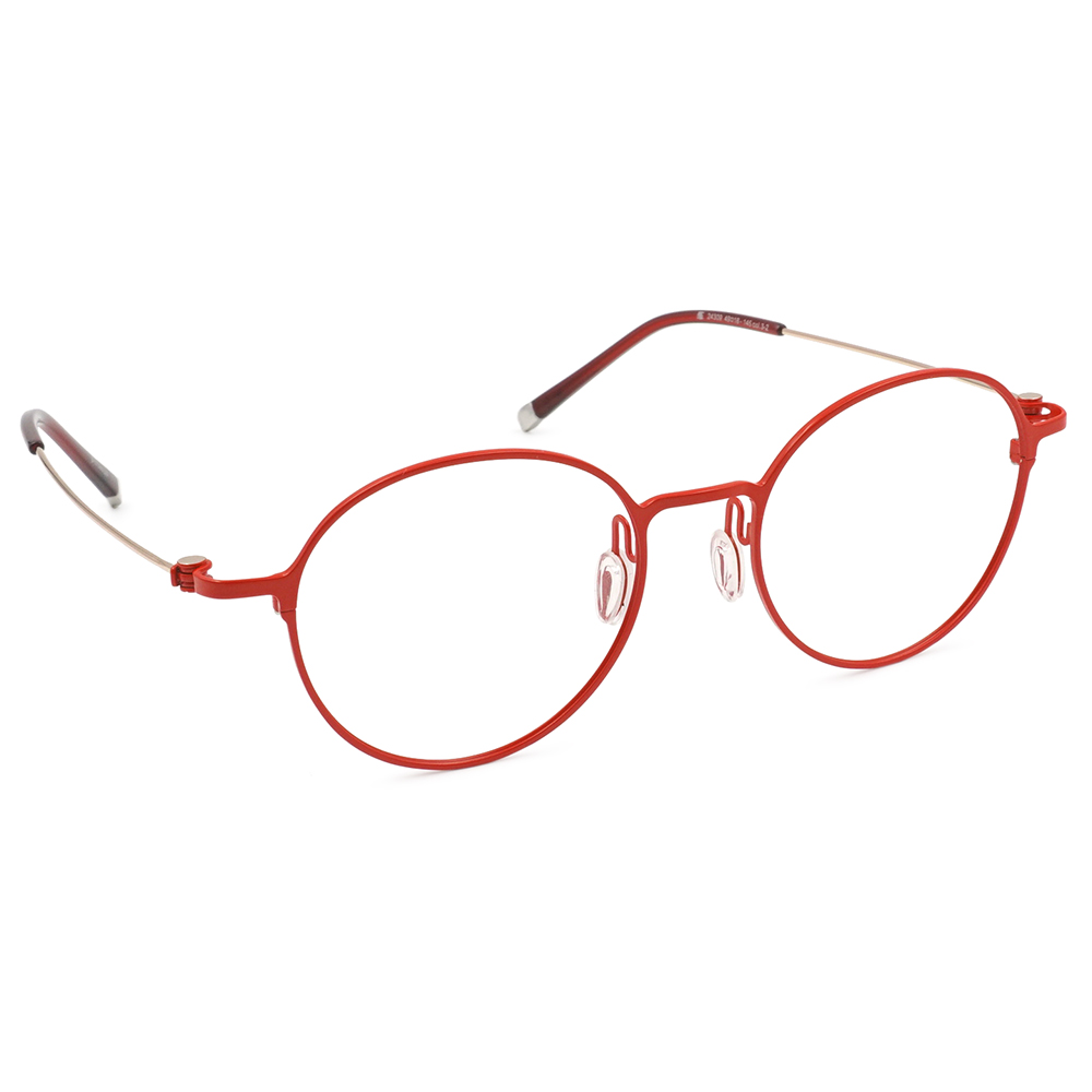 極‧舒適3.0系列 l  精巧極細圓框眼鏡 | 野莓紅