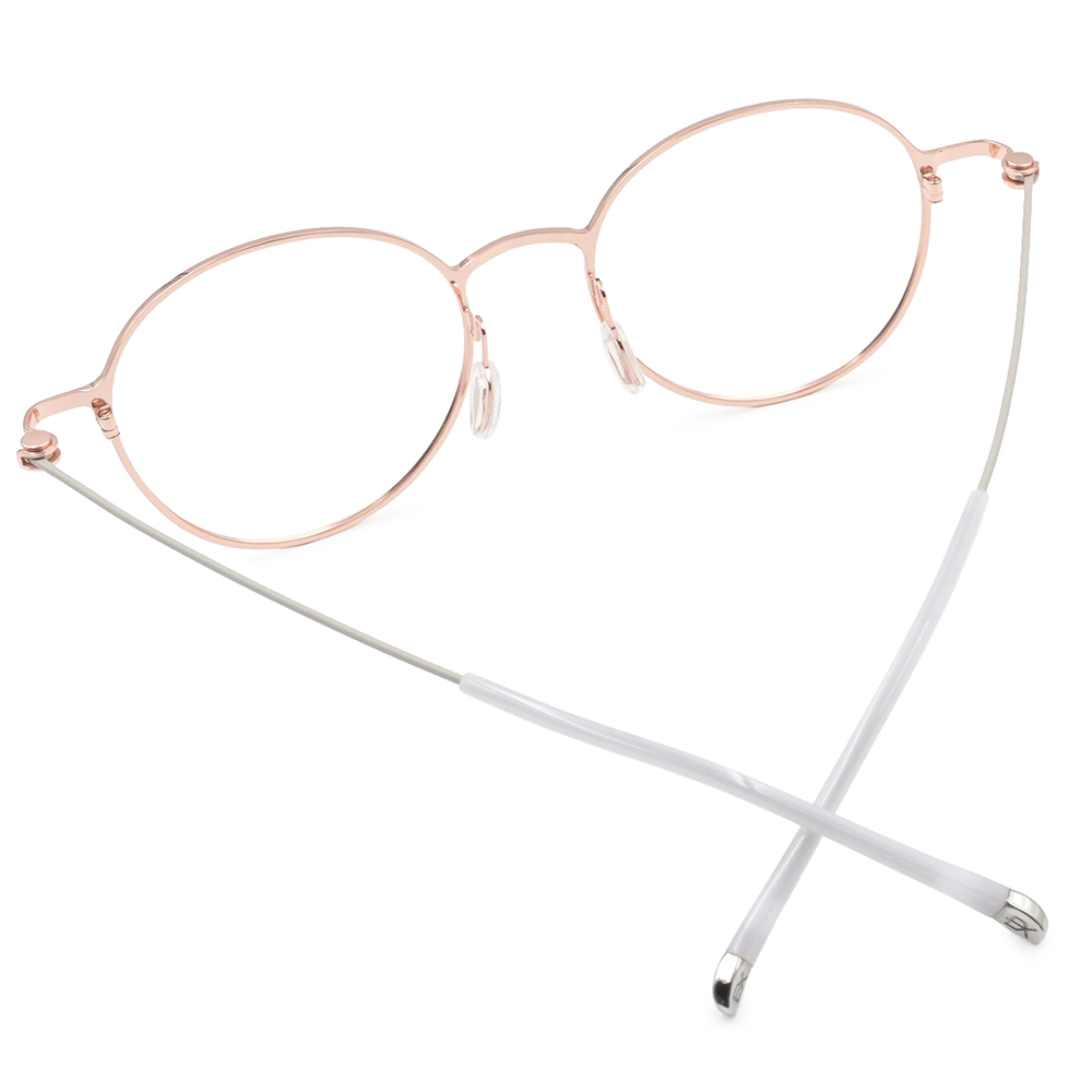 極‧舒適3.0系列 l  精巧極細圓框眼鏡 | 落日金