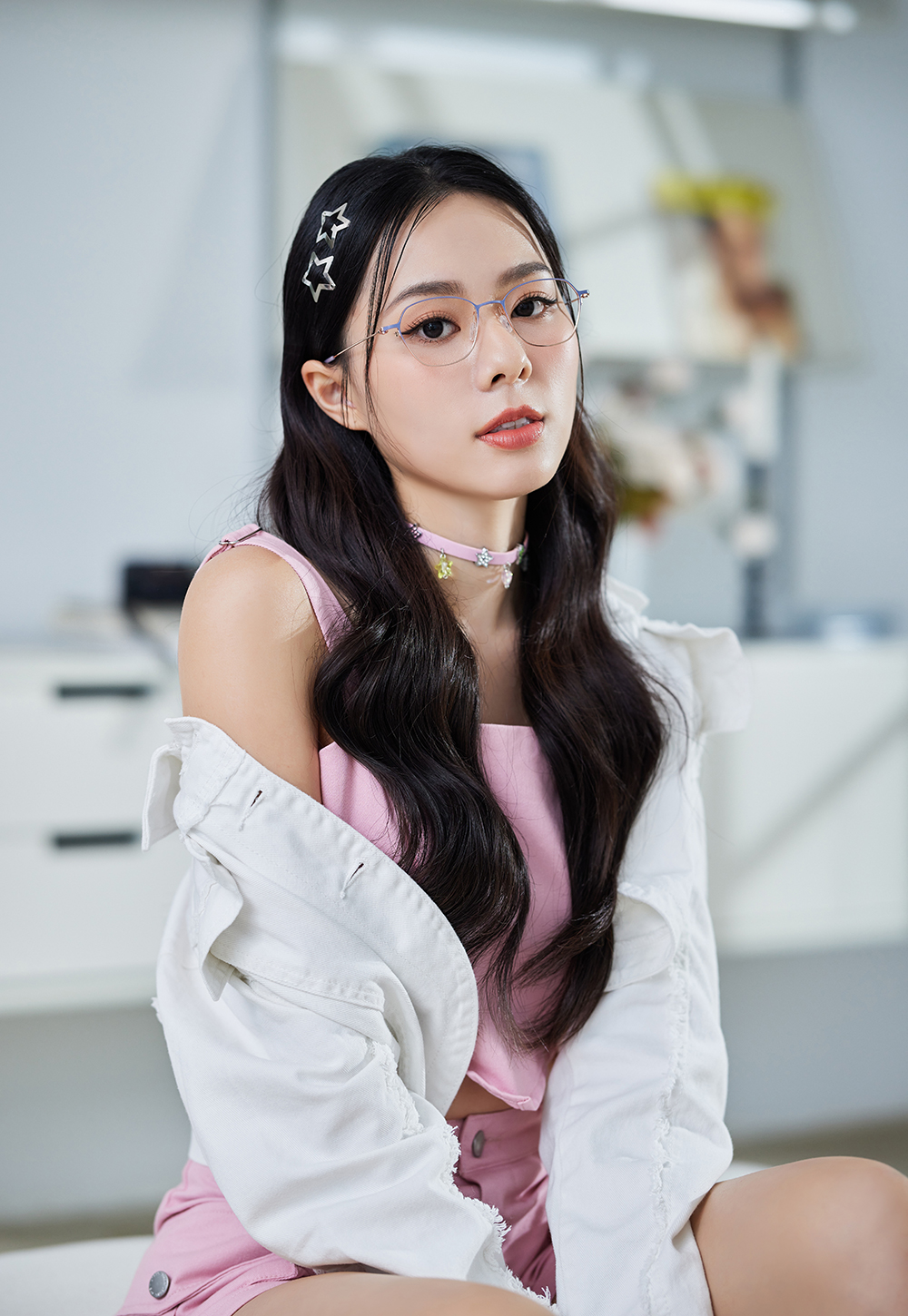 極‧舒適3.0系列 l 青春多邊框眼鏡 l 漸層粉藍