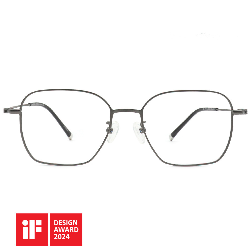 🏆IF設計獎 | 極‧舒適3.0系列 l 品格大方框眼鏡 l 沉穩灰
