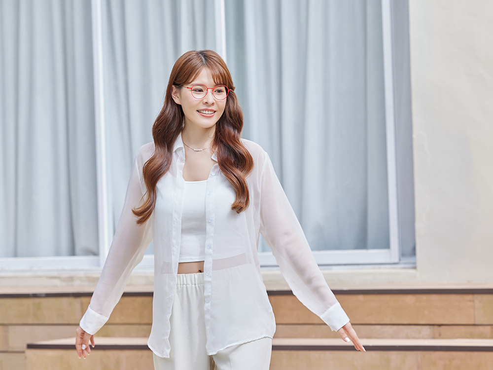 極‧舒適3.0系列 l  精巧極細圓框眼鏡 | 野莓紅