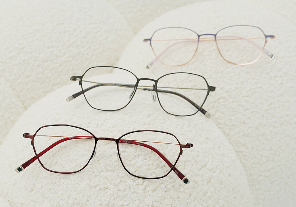 極‧舒適3.0系列 l 青春多邊框眼鏡 l 漸層粉藍