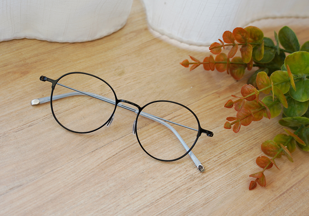 極‧舒適3.0系列 l  精巧極細圓框眼鏡 | 黑/藍
