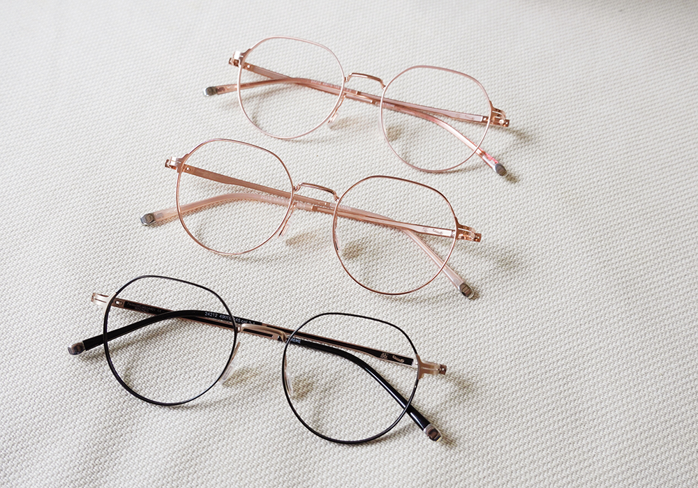 極‧舒適3.0系列 l 日系文藝多邊圓框眼鏡 | 俏麗粉