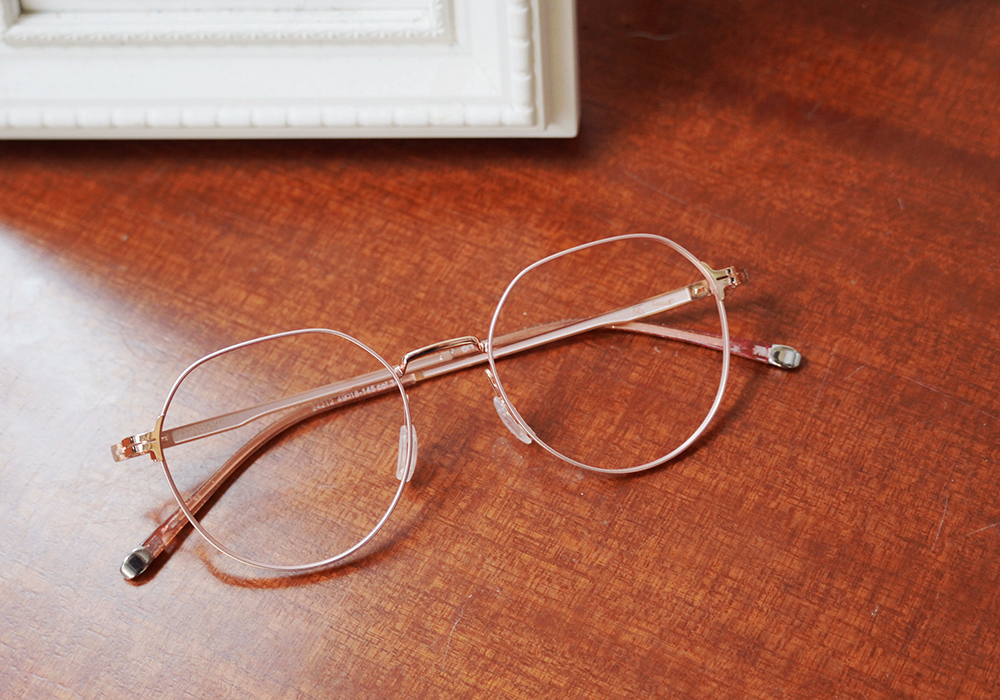 極‧舒適3.0系列 l 日系文藝多邊圓框眼鏡 | 俏麗粉