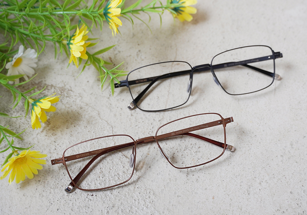 極‧舒適3.0系列 l 基礎極細方框眼鏡 | 古典棕