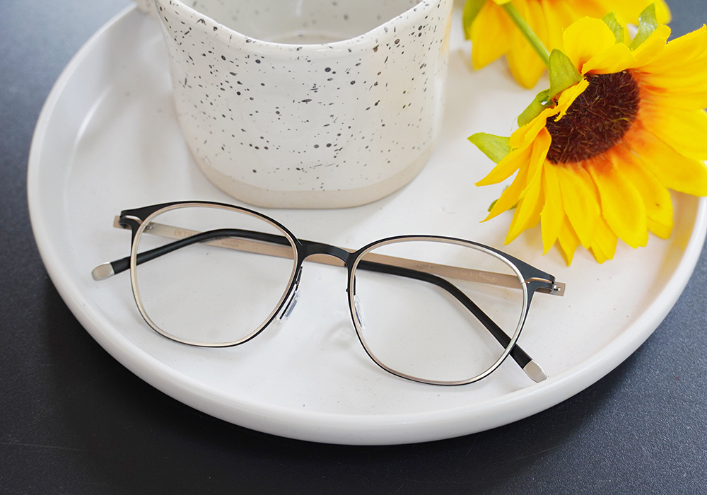 極‧舒適3.0系列 l 高雅多邊圓框眼鏡 | 黑X銀