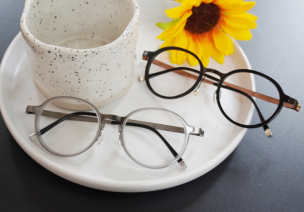 極‧舒適3.0系列 l 英倫復古多邊套圓框眼鏡 | 金屬灰