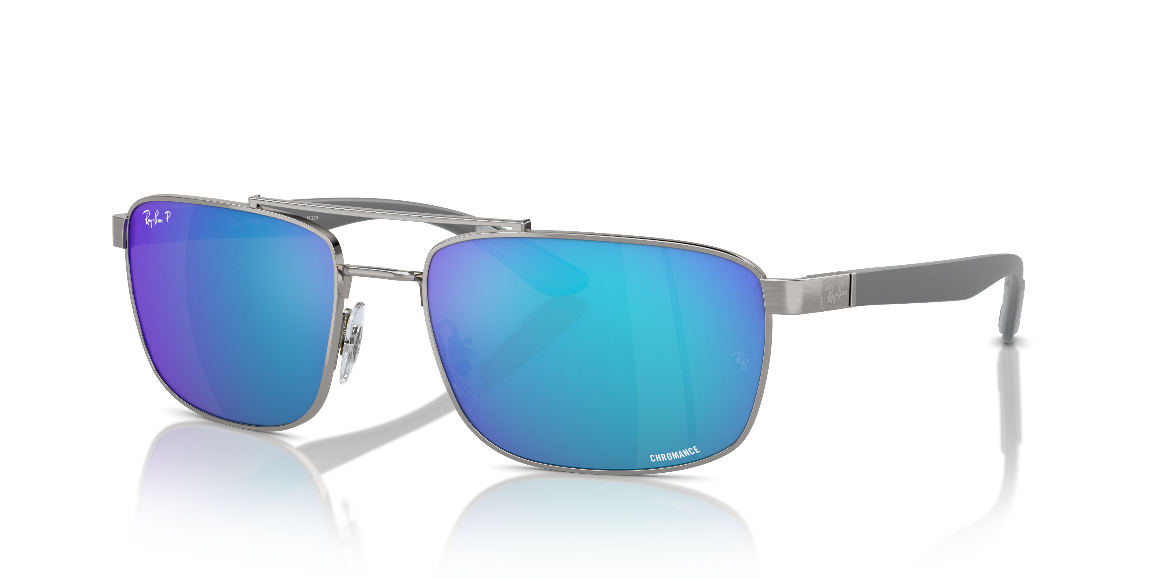 Ray Ban l 陽光活潑方框太陽眼鏡 | 流光銀
