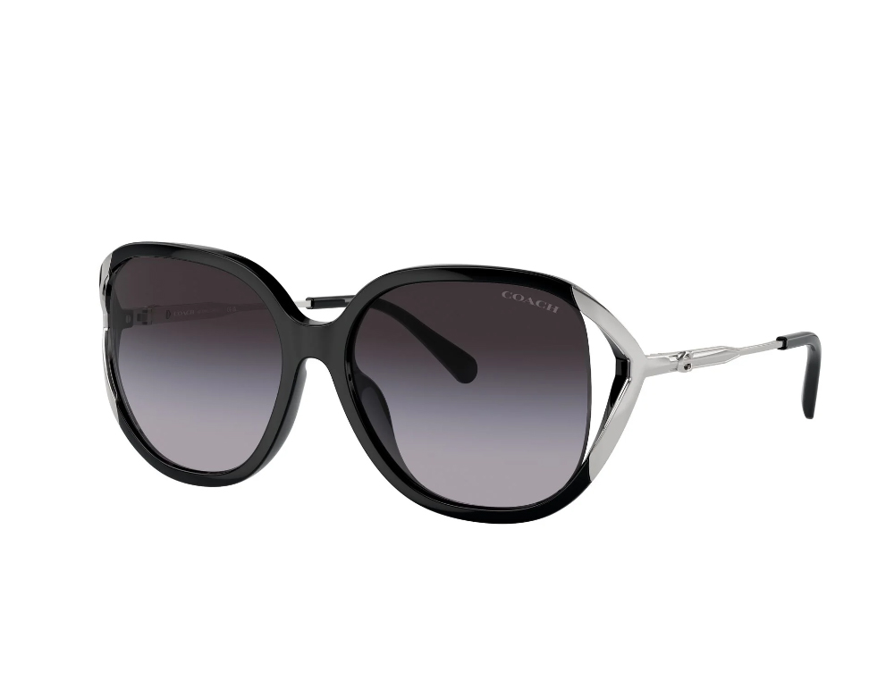 COACH|獨特風格蝴蝶框太陽眼鏡|格調黑