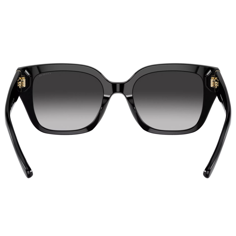 COACH|俐落粗方框太陽眼鏡|亮面黑