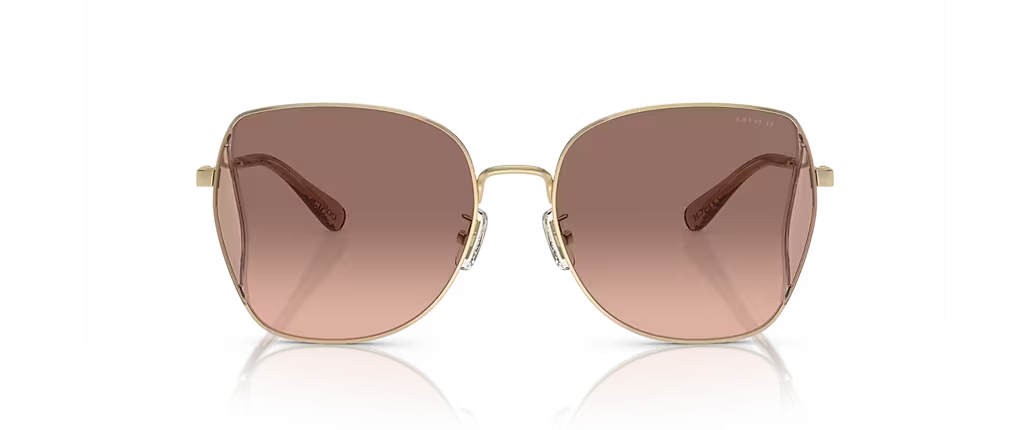 COACH |現代感多邊框太陽眼鏡 | 玫瑰金
