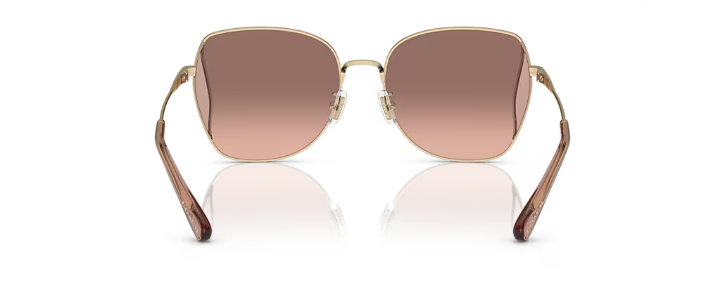COACH |現代感多邊框太陽眼鏡 | 玫瑰金