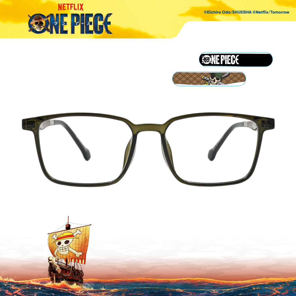 ONE PIECE |索隆-堅毅無刀流 長方框眼鏡|墨黑綠